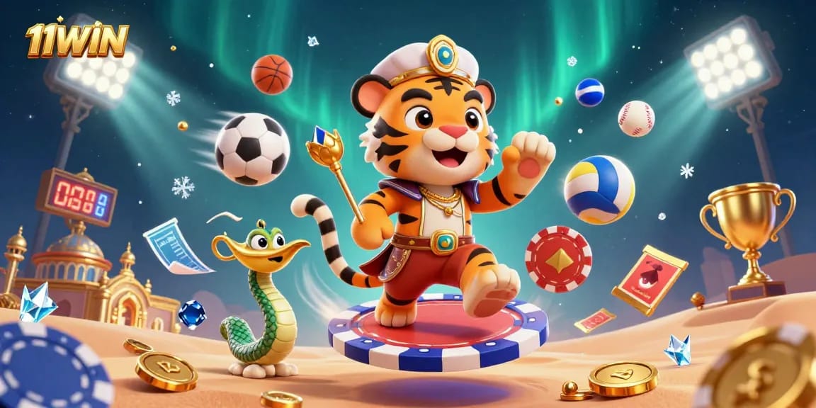 Experience thrilling sports betting action with 11WIN's Arabian-themed casino adventure, featuring dynamic 3D elements.