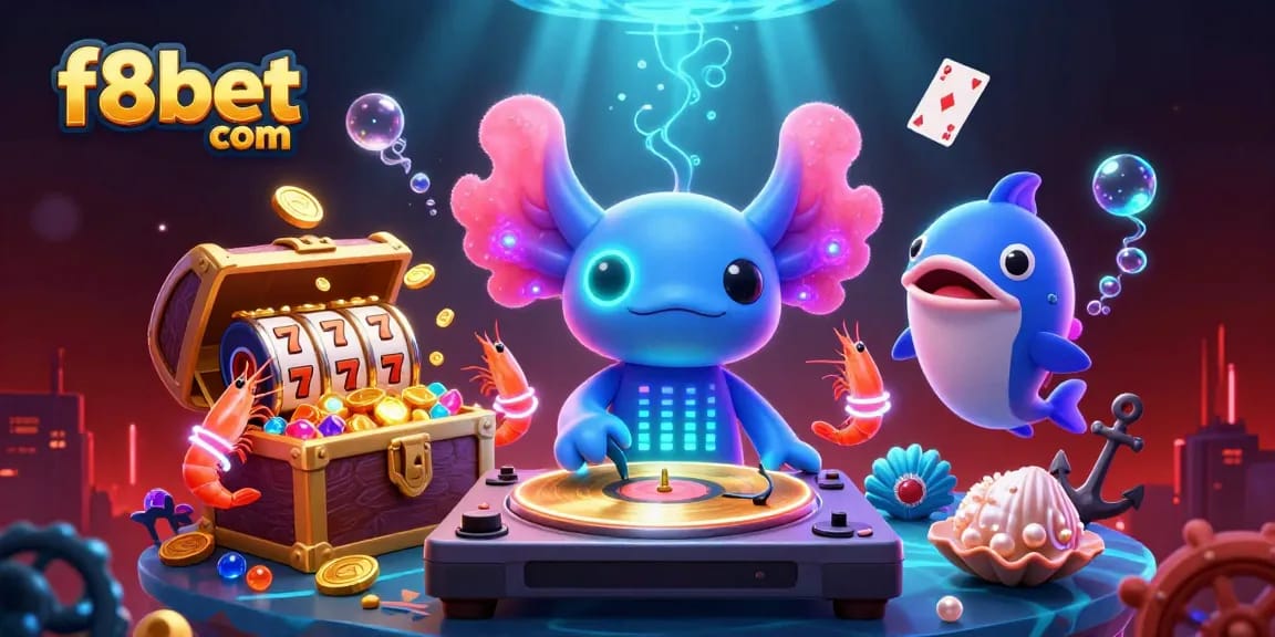 Spin winning slot games with vibrant characters at f8bet com casino illustration.