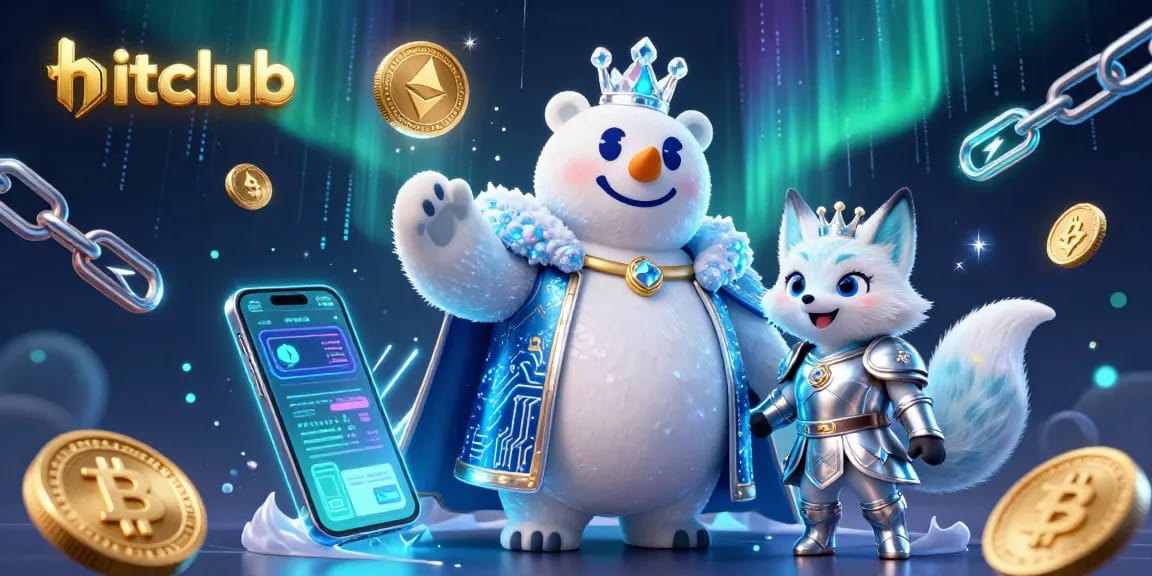 Experience hitclub's thrilling atmosphere with an icy king and a fox in an energetic casino scene.