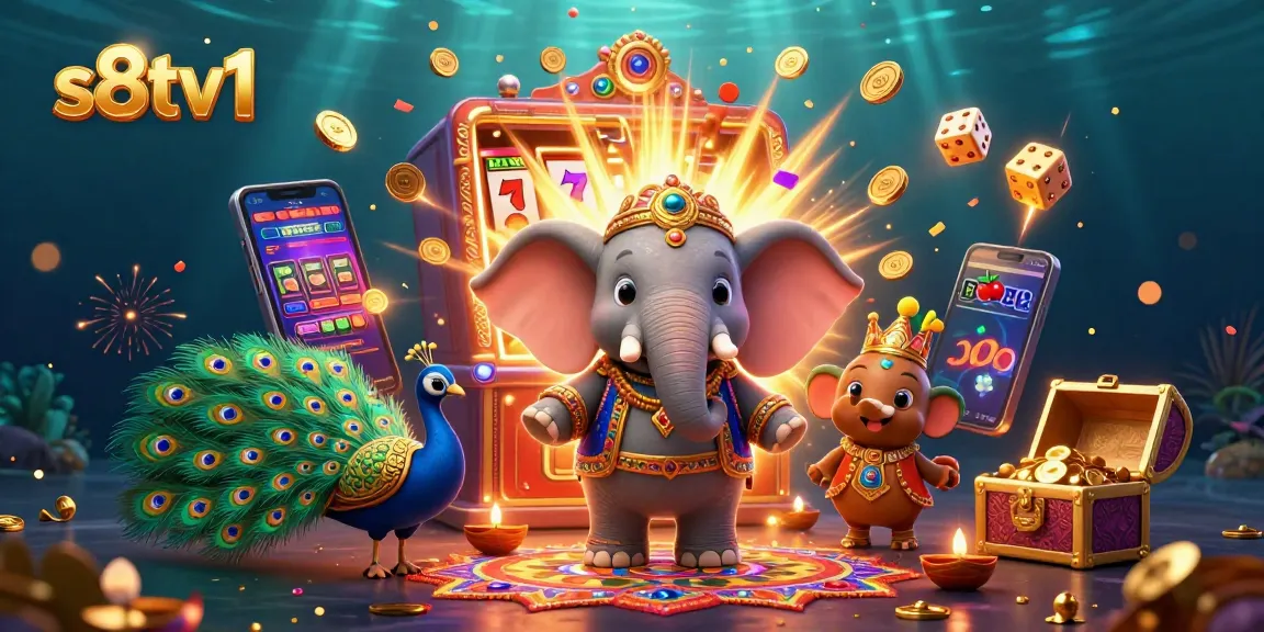 Experience the excitement of s8tv1 as you interact with gambling elements and characters in a vibrant atmosphere.