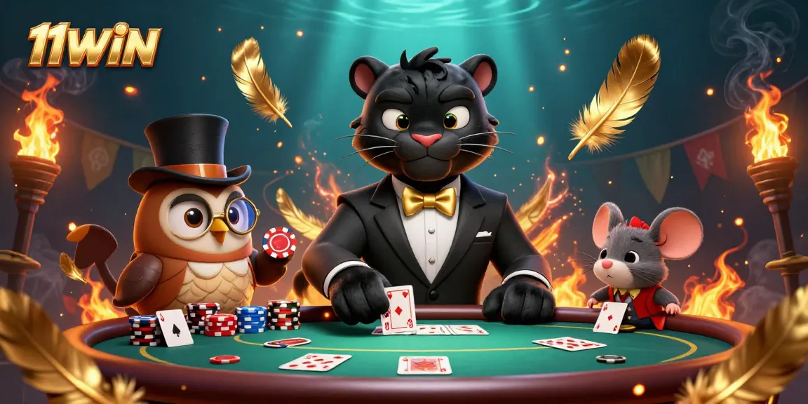 Experience thrilling poker action with 11WIN’s stylish characters and dynamic game elements.