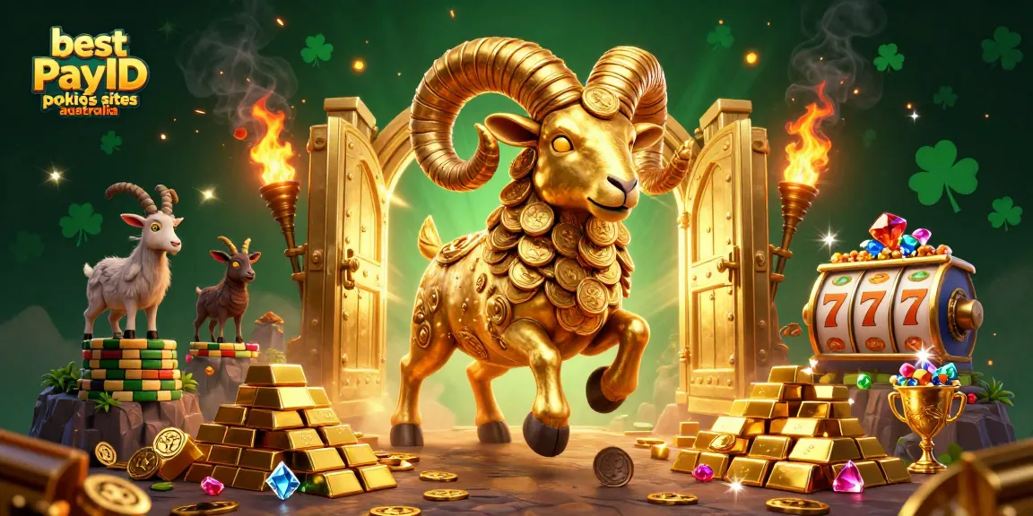Experience the excitement of the best PayID pokies sites Australia with gold and slot reels.