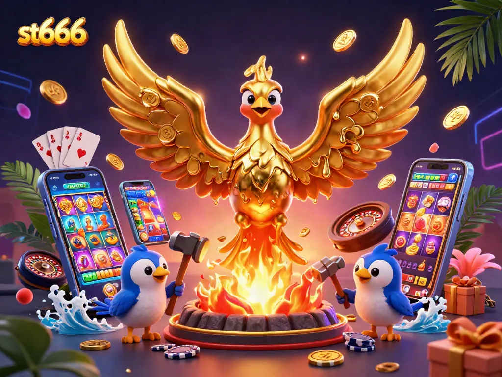 Join the thrilling st666 casino adventure with golden phoenix, games, and jackpot excitement!