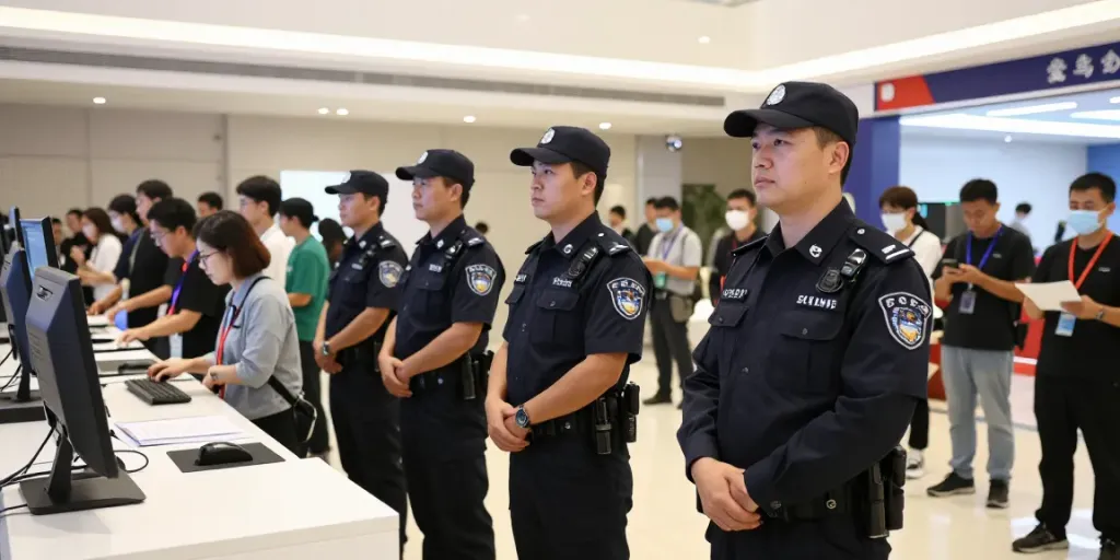 Private Security professionals ensuring safety at a local event.