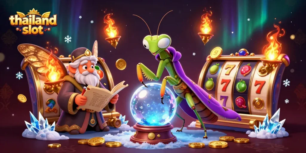 Engage with thailand slot through thrilling jackpot reels and mystical fortune elements in this animated scene.