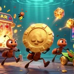 Experience thrilling gambling with a heist-themed 789bet adventure featuring ants and casino riches.